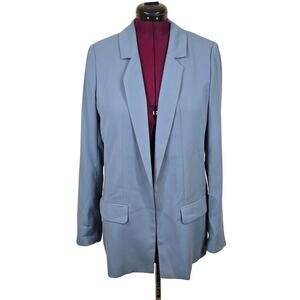 Women's Eden Ruth "Addison" Blue Open Front Blazer Jacket | Size XL